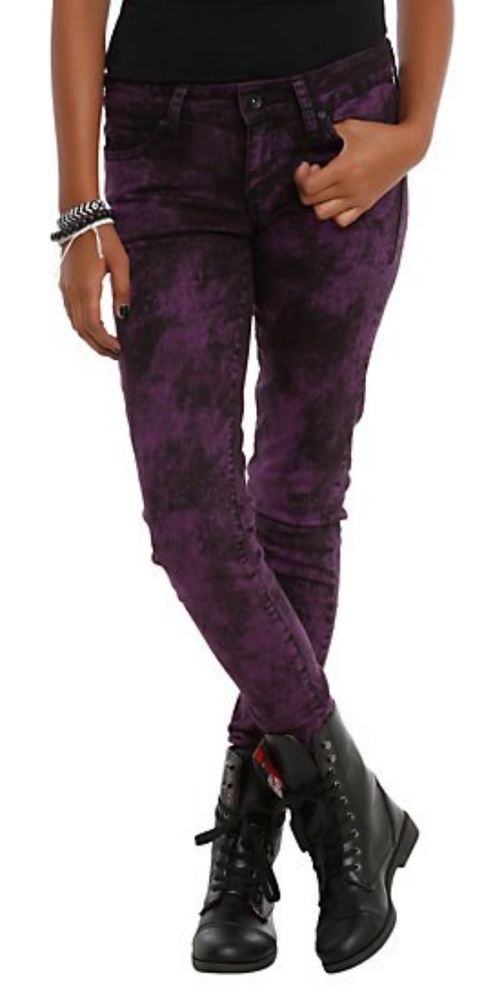 Lovesick Purple Acid Wash Skinny Jeans Size 7
